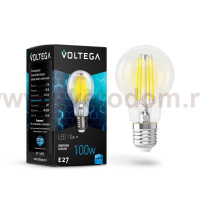 Лампочка светодиодная VG10-А1E27cold10W-F Voltega