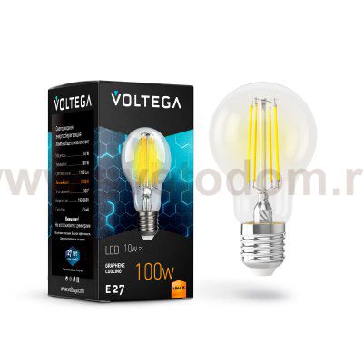 Лампочка светодиодная VG10-А1E27warm10W-F Voltega (7102)