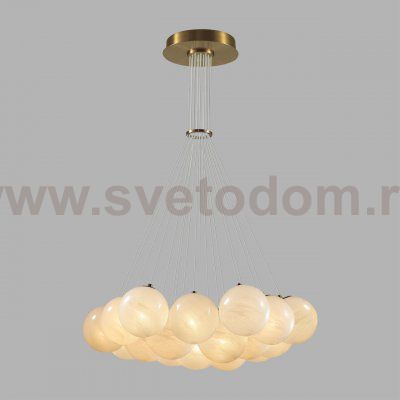 7109/19 MIDCENT ODL26 Подвесной светильник металл/стекло/бронза/белый E14 19*5W  220-240V MAGIA