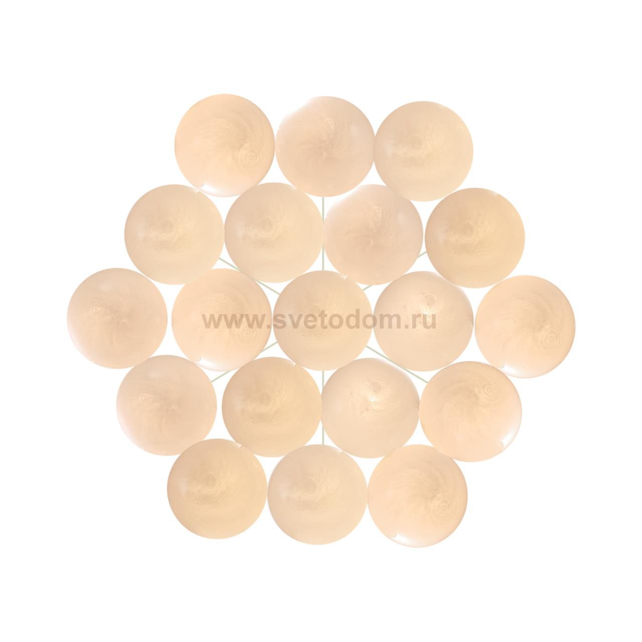 7109/19 MIDCENT ODL26 Подвесной светильник металл/стекло/бронза/белый E14 19*5W  220-240V MAGIA