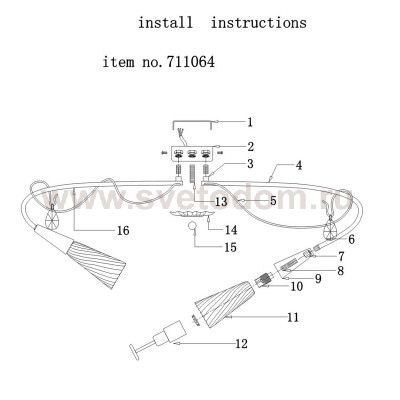 Люстра потолочная Lightstar 711064 Aereo