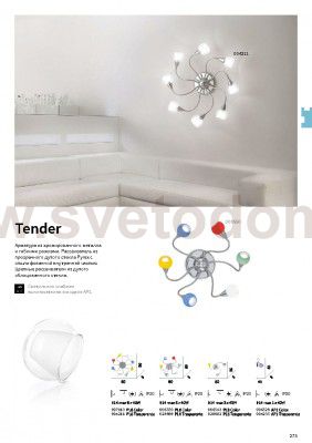 Люстра Ideal lux TENDER PL8 COLOR (7113)
