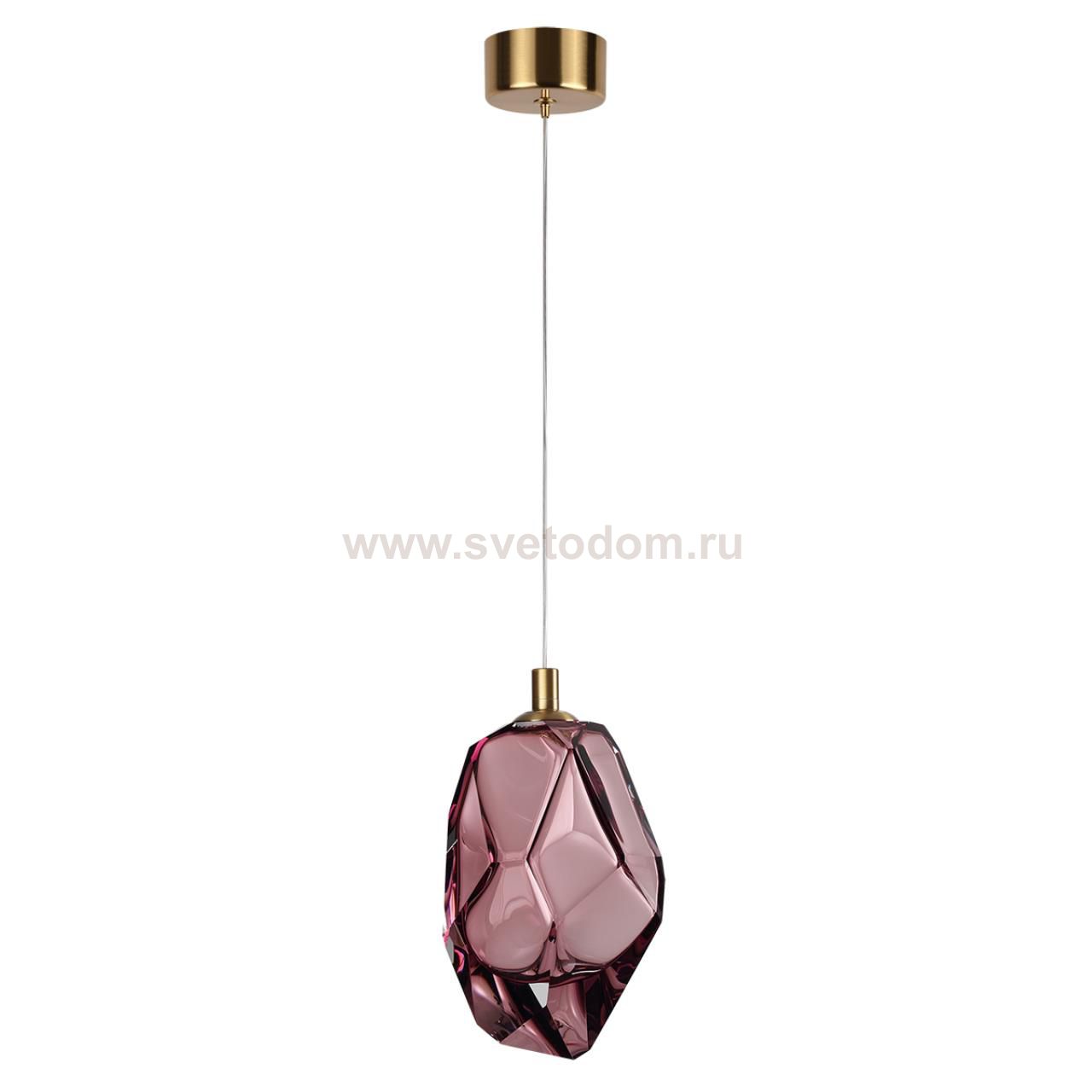 7113/4LA L-VISION ODL25 Подвесной светильник сиреневый/винное стекло/металл IP20 LED 4W 300Лм 3000K 200° 220V GEMME