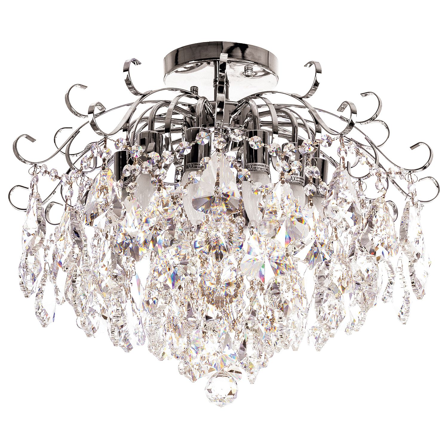 Люстра с хрусталем Экономсвет 71214/12 S CR WT