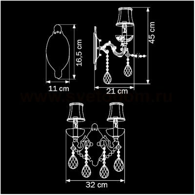 Светильник настенный бра Lightstar (osgona) 712624 FINO