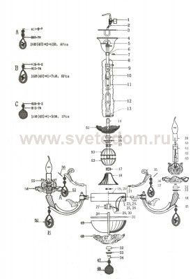 Люстра подвесная Lightstar 714084 Anemone
