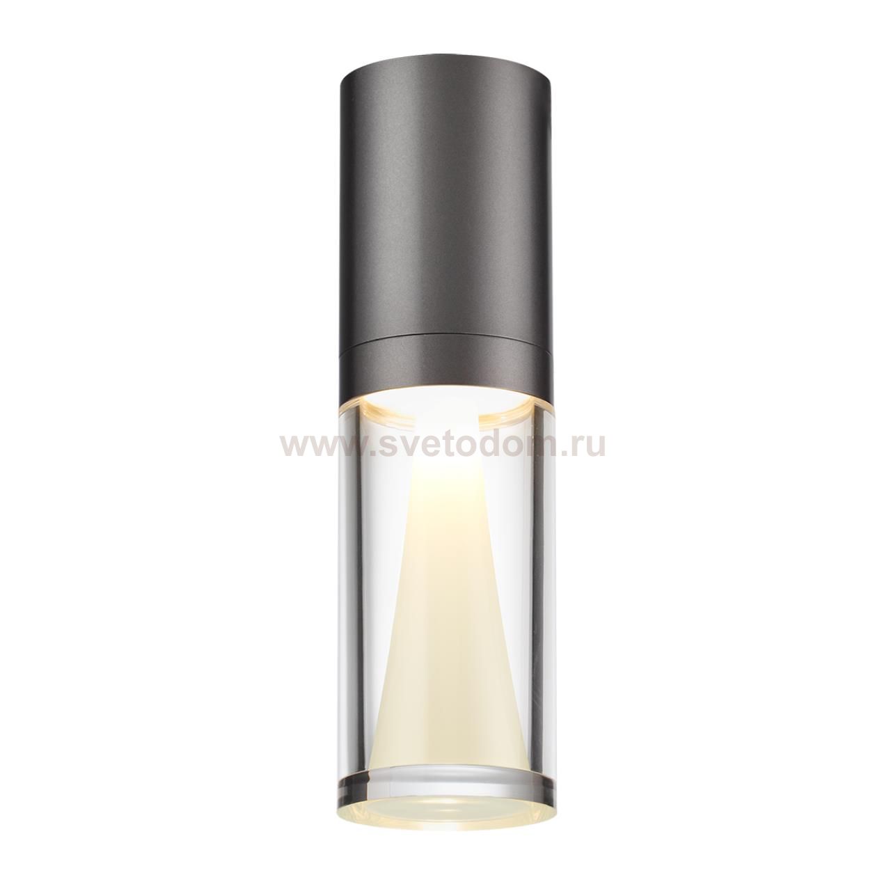 7143/4CL HIGHTECH ODL26 Потолочный светильник  черный gun powder/акрилл/металл IP20 LED 4W 280Лм 3000K 180° 220V DEFANCE