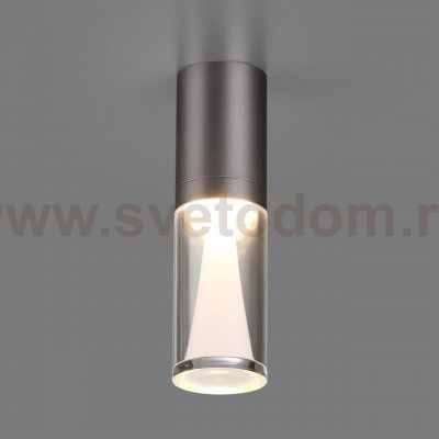 7143/4CL HIGHTECH ODL26 Потолочный светильник  черный gun powder/акрилл/металл IP20 LED 4W 280Лм 3000K 180° 220V DEFANCE