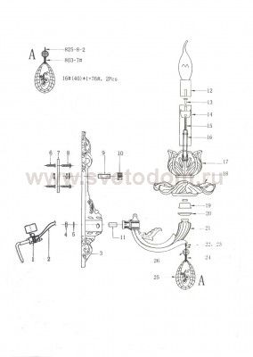 Светильник бра Lightstar 714624 Anemone