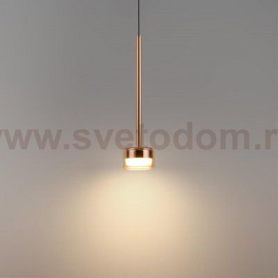 7152/10L HIGHTECH ODL26 Подвесной светильник  золотой/янтарное стекло/металл IP20 LED 10W 800Лм 3000K 180° 220V LASLO