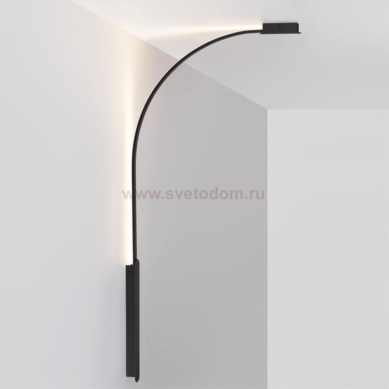 7155/100A HIGHTECH ODL26 Угловой элемент для инсталяции  черный/cиликон/металл IP20 LED 16W 550Лм 3000K 120° 24V FINO