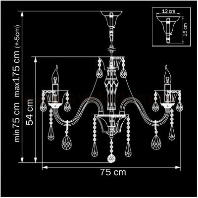 Хрустальная подвесная люстра Lightstar 716083 SPUMO