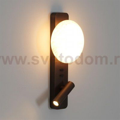 7163/9WL HIGHTECH ODL26 Настенный светильник  металл/бронза/алебастр IP20 LED 9W 787Лм 2700K 180° 220-240V ALBERGO