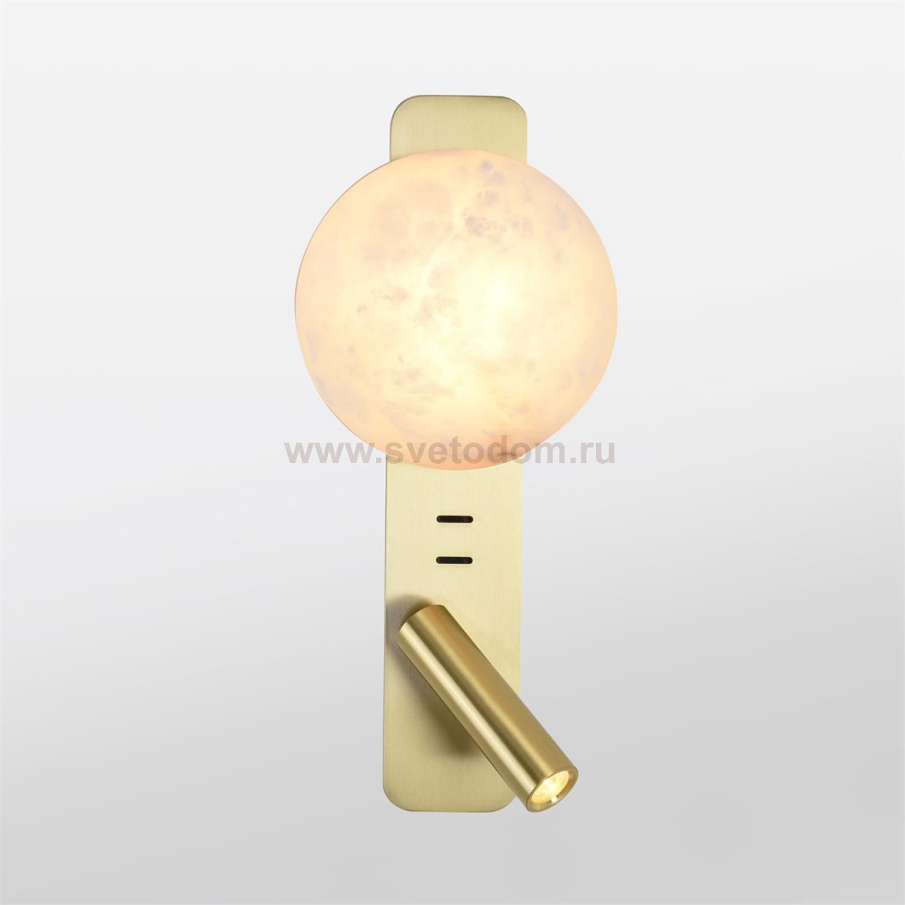 7164/9WL HIGHTECH ODL26 Настенный светильник металл/темная латунь/алебастр  IP20 LED 9W 787Лм 2700K 180° 220-240V ALBERGO