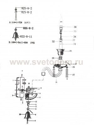 Светильник бра Lightstar 716624 Campana