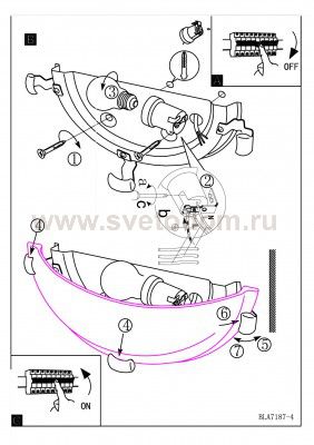 Настенно-потолочный светильник Eglo 7188 SALOME