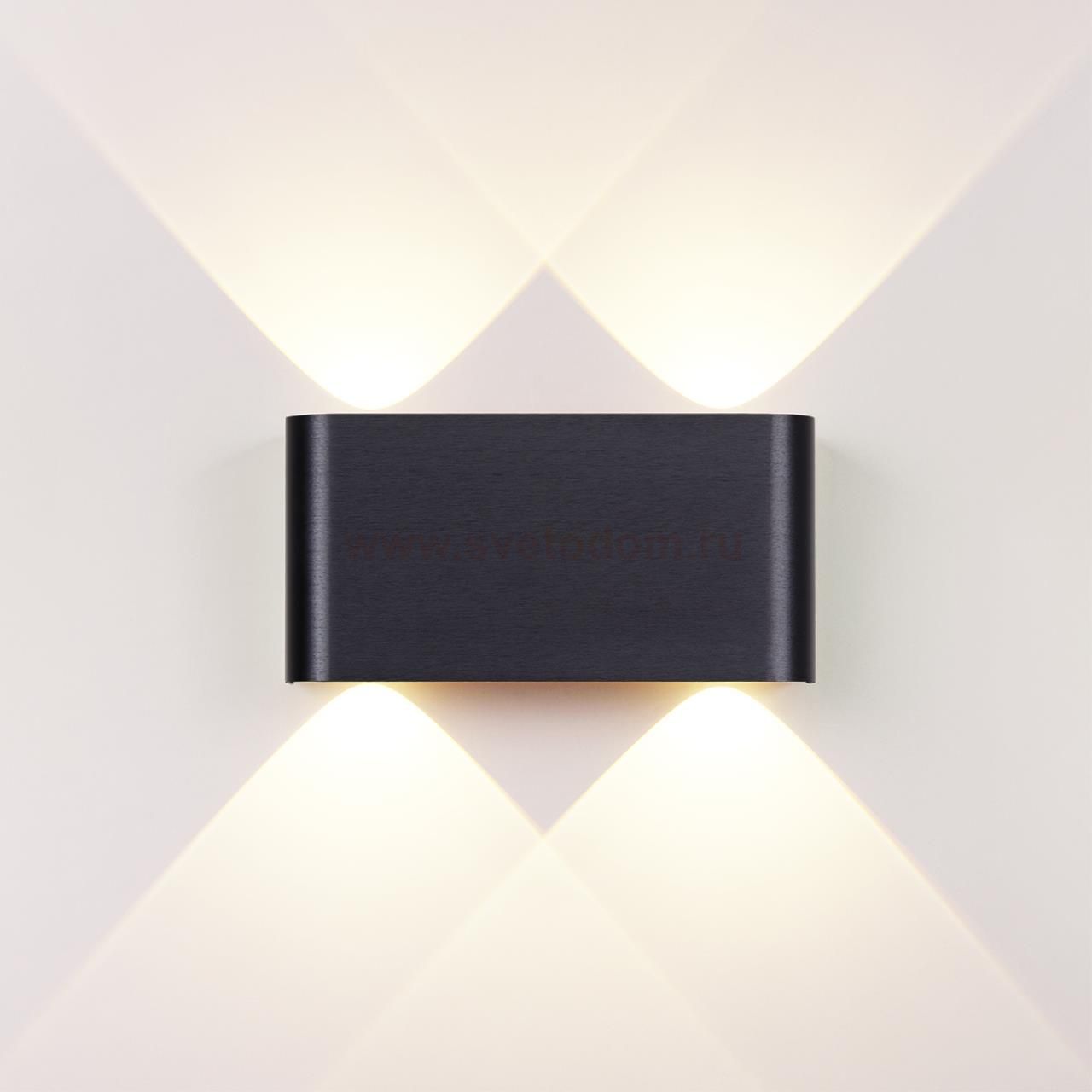 7191/4WL HIGHTECH ODL27 Настенный светильник черный браш./металл IP20 LED 4W 3000K 220V MAGNUM