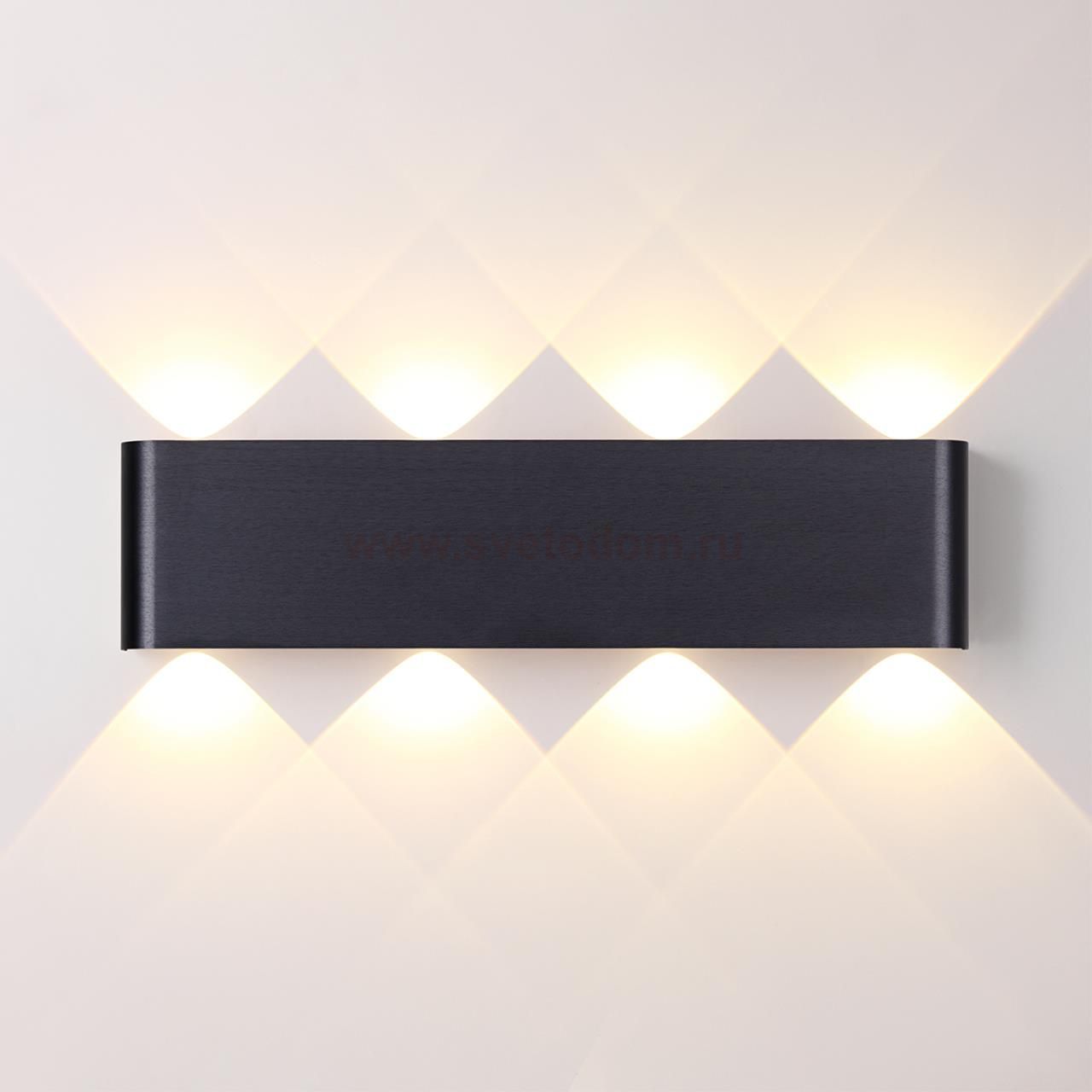 7191/8WL HIGHTECH ODL27 Настенный светильник черный браш./металл IP20 LED 8W 3000K 220V MAGNUM