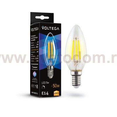 Лампочка Voltega 7199 Candle dim 5W