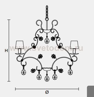 Подвесной светильник Masiero CLASSICA 7200 S6