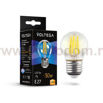 Лампочка Voltega 7201 Globe dim 5W