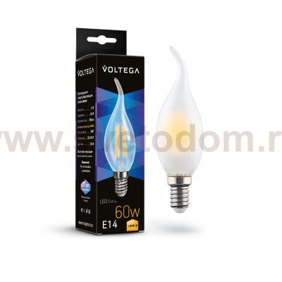 Лампочка Voltega 7210 Candel wind matt 6W