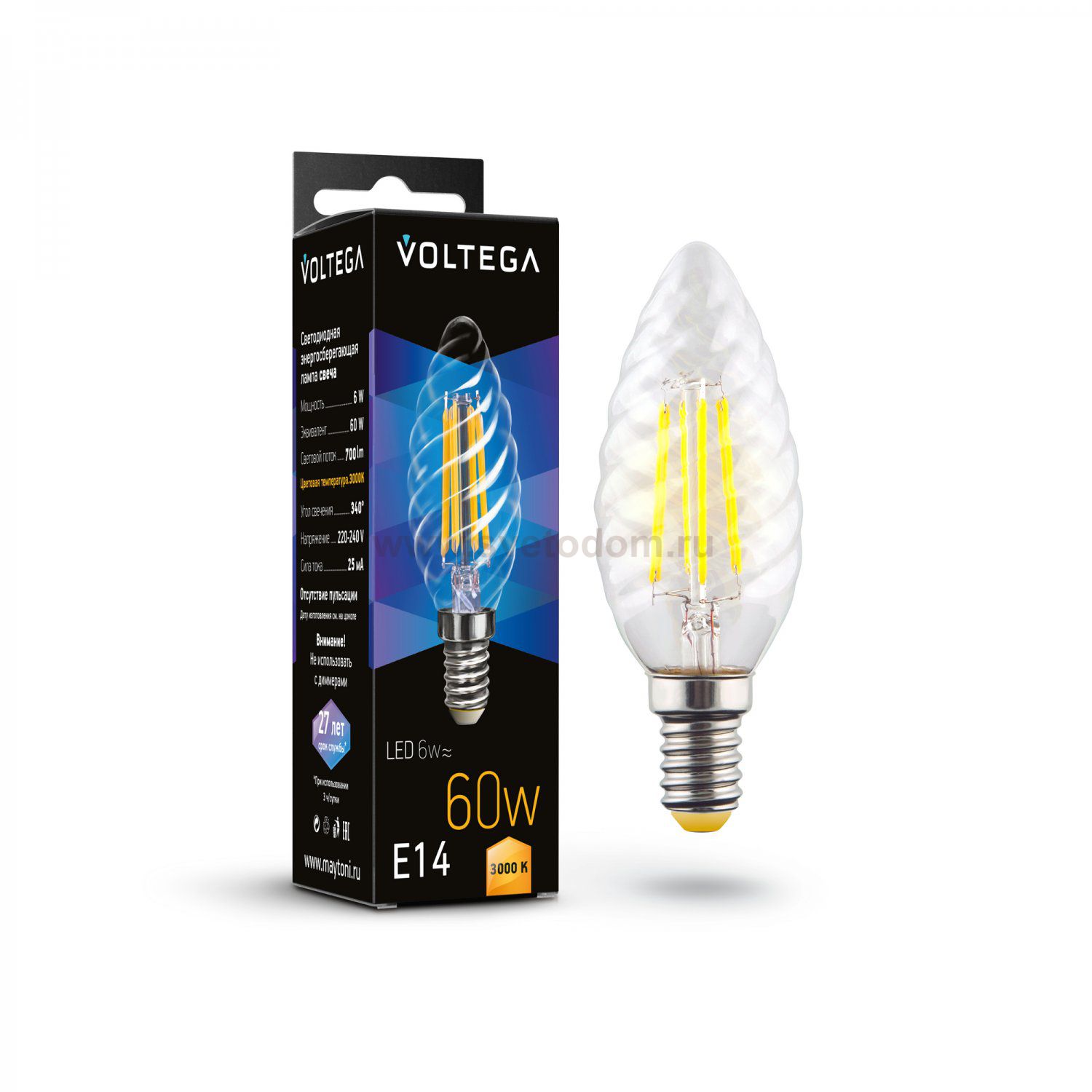 Лампочка Maytoni 7211 Candle corn 6W