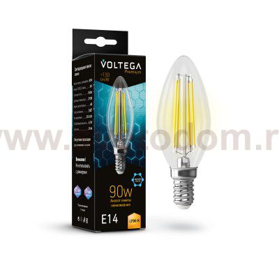Лампочка Voltega 7218 Candle 9W Graphene