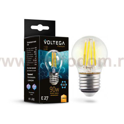 Лампочка Voltega 7223 Globe E27 9W Graphene