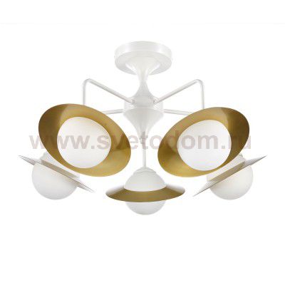 Светильник Colosseo optima 72420/5C матовый белый/золото