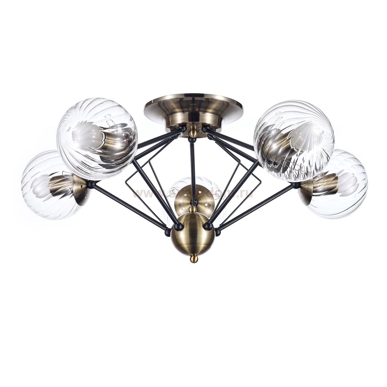 Светильник Colosseo optima 72432/5C бронза/матовый черный