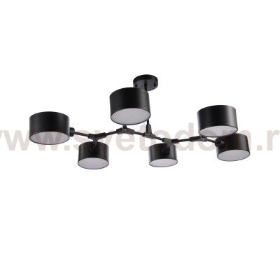 Люстра черная Colosseo 72437/6C Optiblack