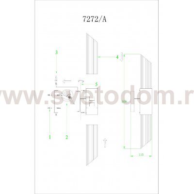 Светильник Newport 7272/A nickel