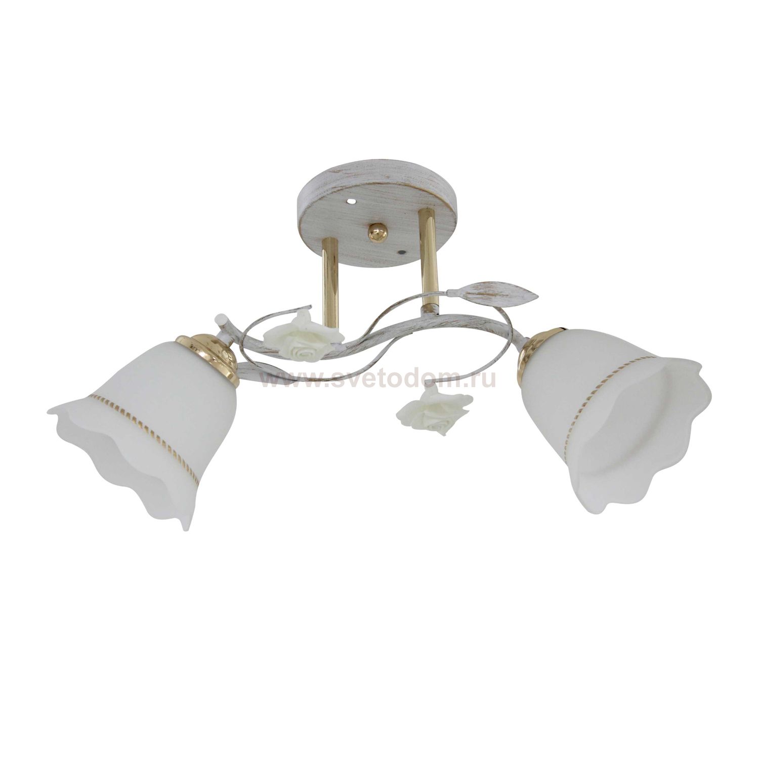 Люстра на 2 лампы Colosseo 73039/2C золотая патина