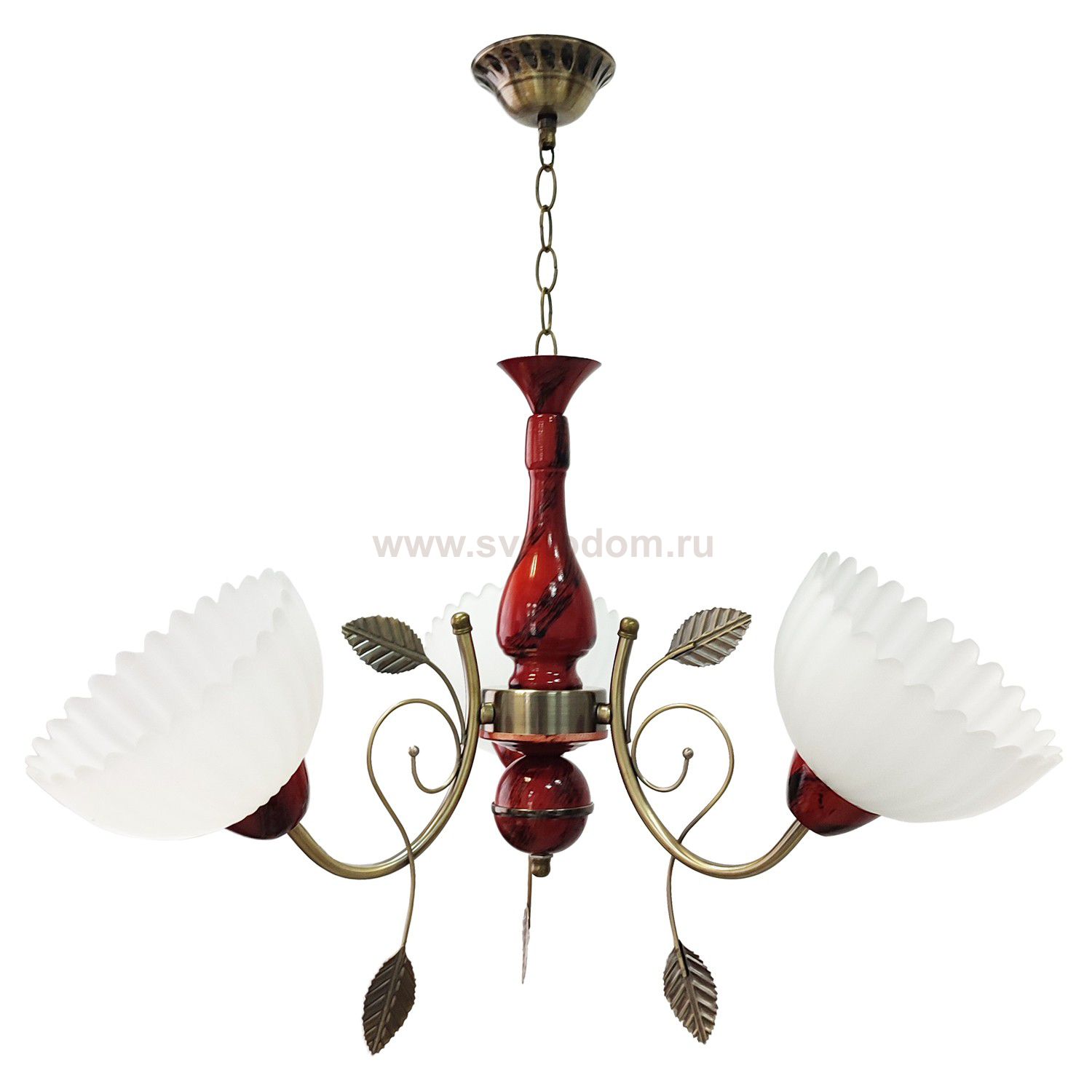 Люстра классическая Экономсвет 73102/3RD+AB WT