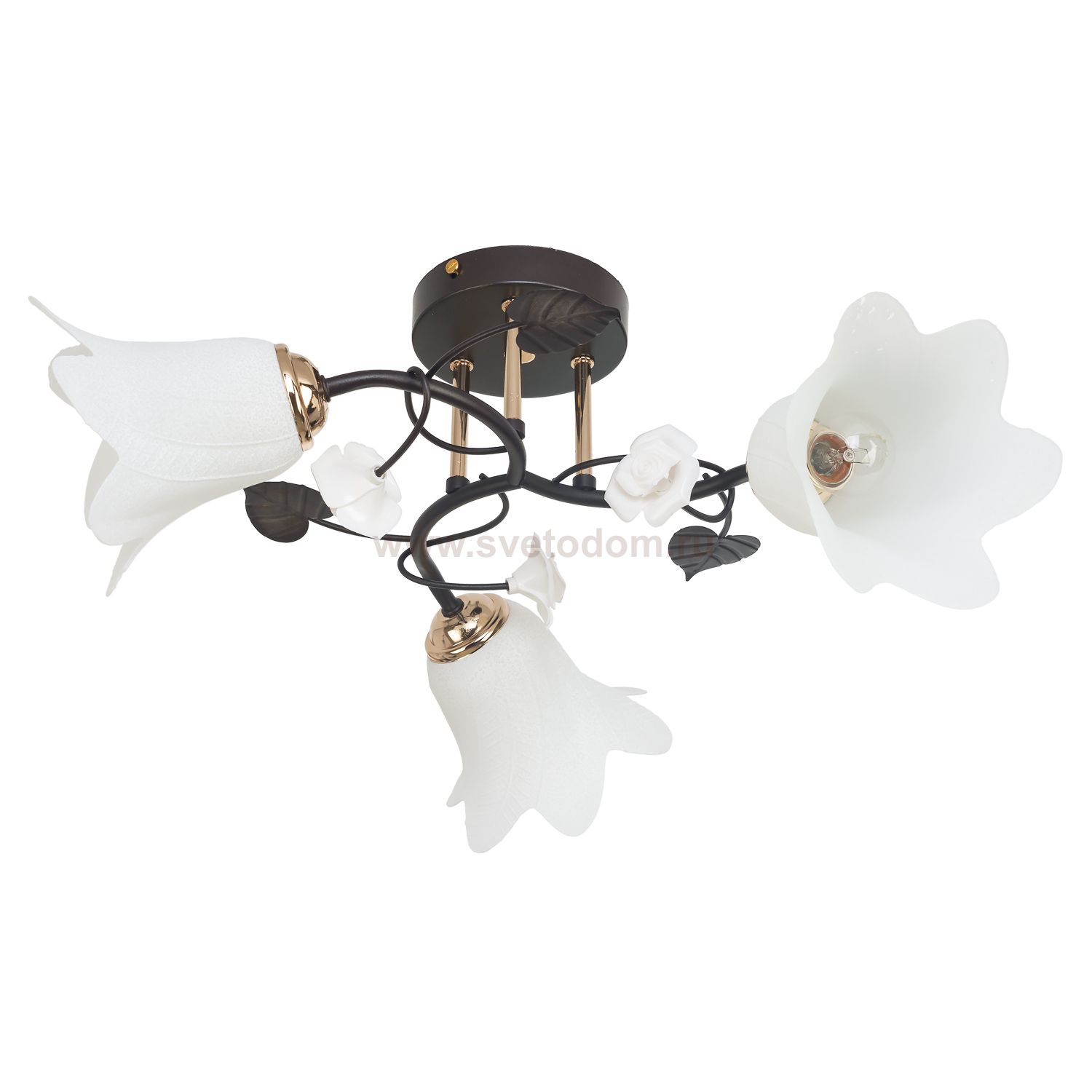 Светильник ЭкономСвет 7319/3BK+GD WT