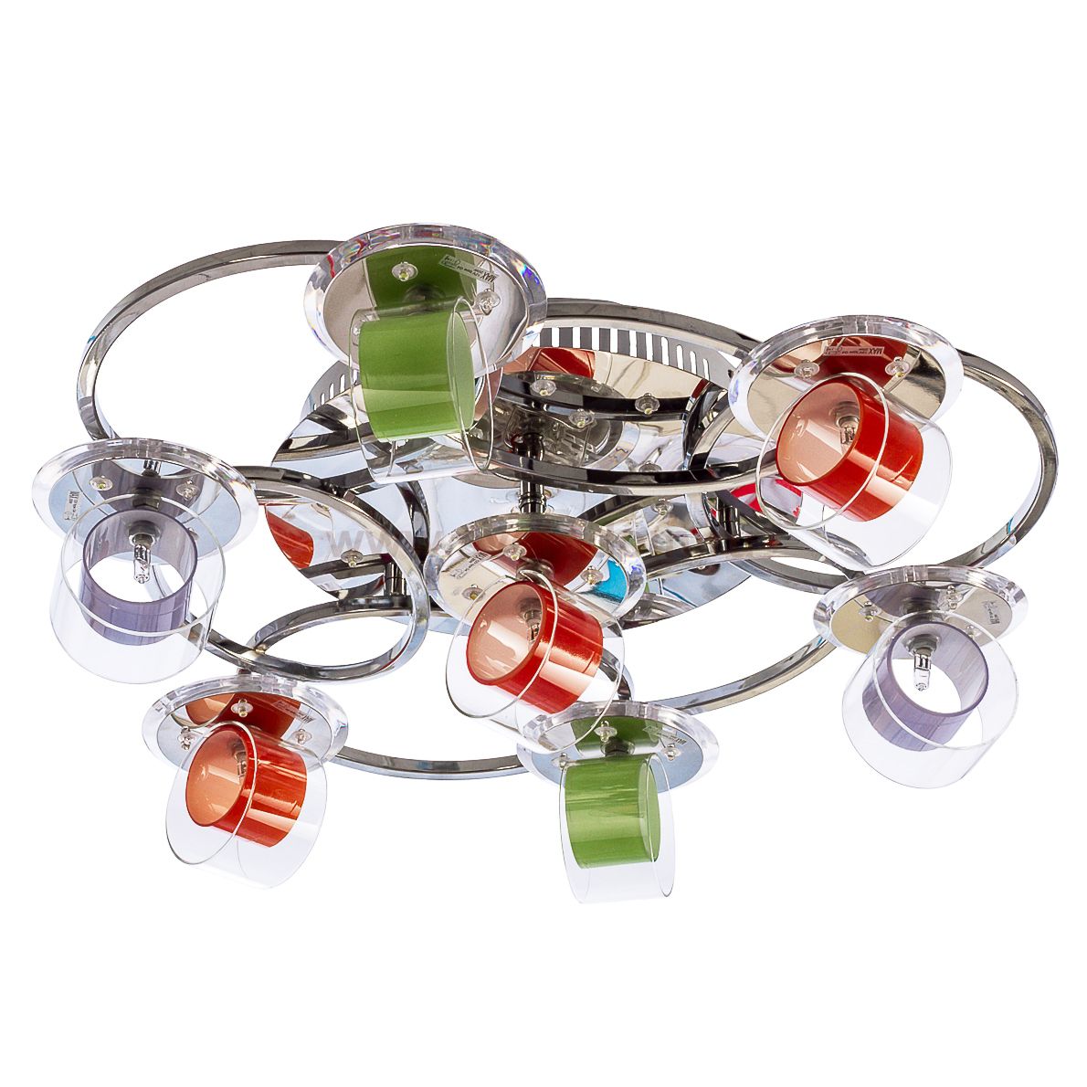 Люстра галогенная Экономсвет 7323/7CR RC WTBLLED