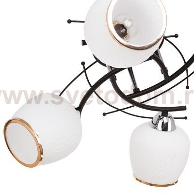 Светильник ЭкономСвет 7345/4BK+CH WT