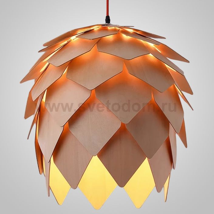 Подвесной светильник Crimea Pine Cone natural wood D20 ImperiumLoft 73531-22