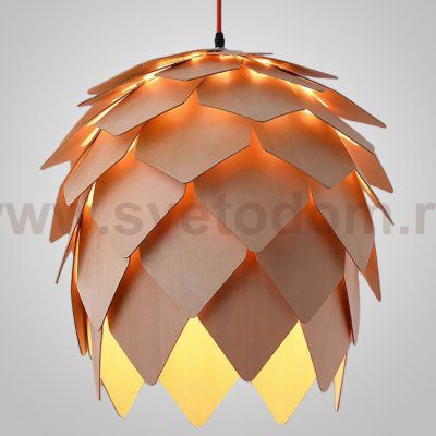 Подвесной светильник Crimea Pine Cone natural wood D20 ImperiumLoft 73531-22