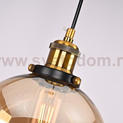 Подвесной светильник Loft Clear Glass Sphere Cloche Дымчатый ImperiumLoft 73694-22