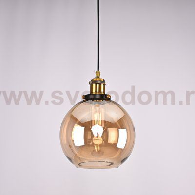Подвесной светильник Loft Clear Glass Sphere Cloche Дымчатый ImperiumLoft 73694-22