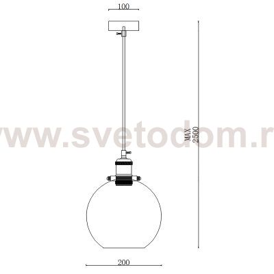 Подвесной светильник Loft Clear Glass Sphere Cloche Дымчатый ImperiumLoft 73694-22