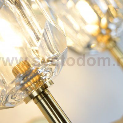 Бра RH Boule de Cristal Double Sconce Brass ImperiumLoft 73769-22