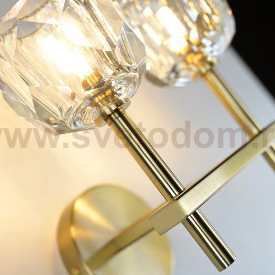 Бра RH Boule de Cristal Double Sconce Brass ImperiumLoft 73769-22