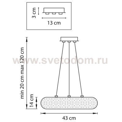 Люстра подвесная Lightstar 741064 Onda