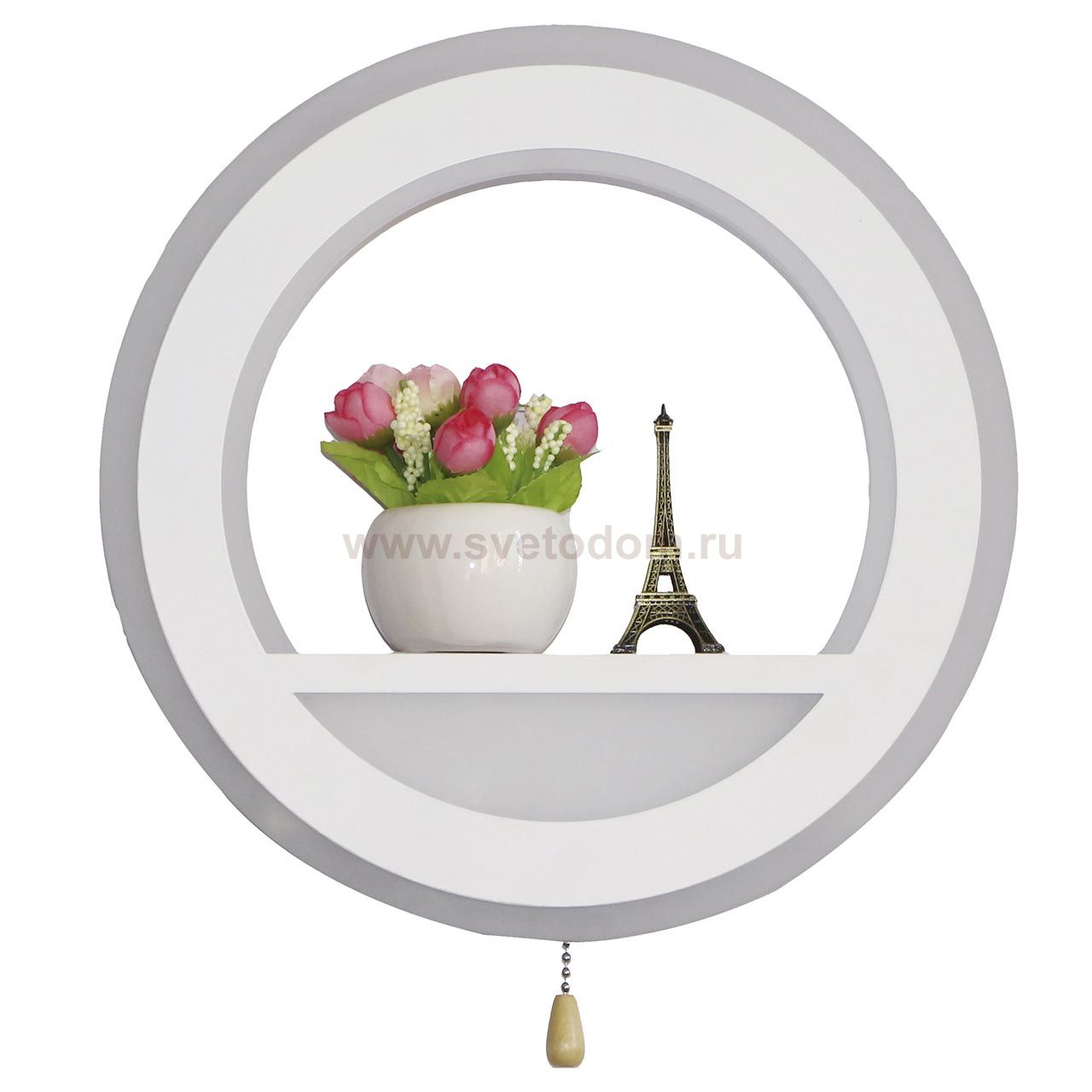 074110,21 Бра Амадина белый d22 h4 Led 26W (3000+4000k+фиолетовая подсветка) , 3 режима свечения Kink light