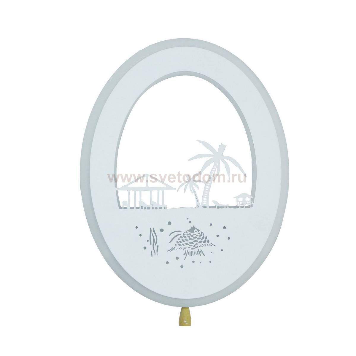 074110,26 Бра Пальма белый h4 d22 Led 21W (3000+4000k + синяя подсветка) Kink light