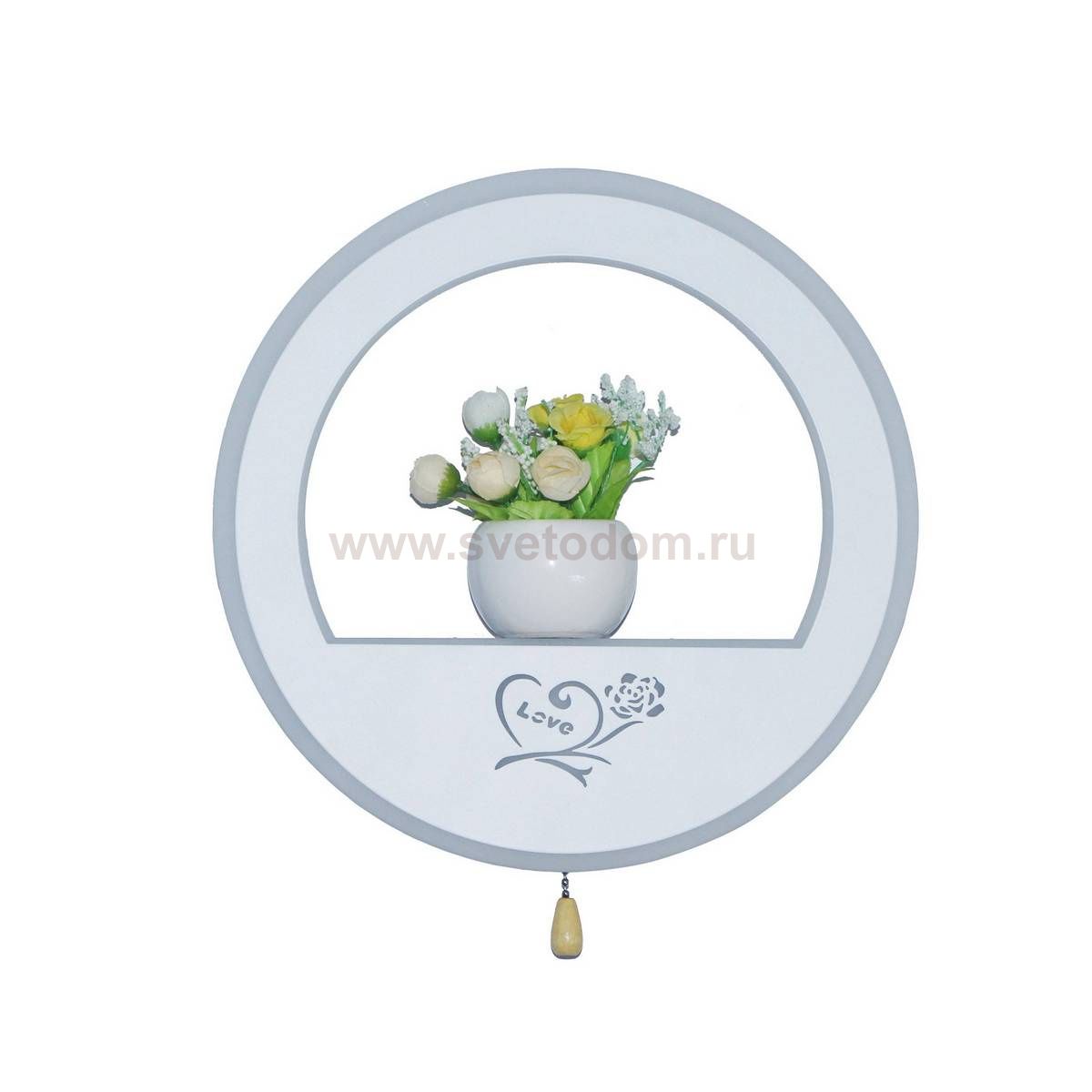 074110,27 Бра Орнамент белый h4 d22 Led 26W (3000+4000k + розовая подсветка) Kink light