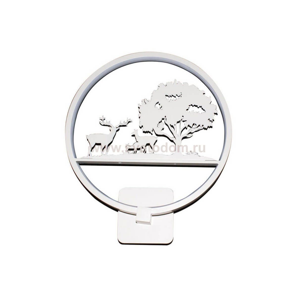 Светильник бра ПРИРОДА белый w30*8 h-35 LED 18W (4000K) Kink light 74110,2